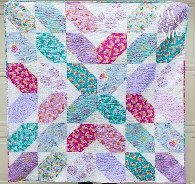 Fat Quarter Fancy Free Quilt Pattern by Sew Can She