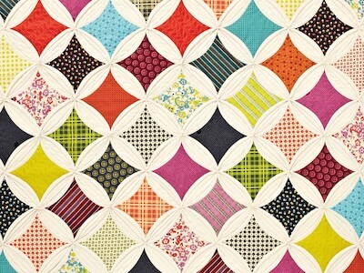 Free Cathedral Window Quilt Pattern by Gathered