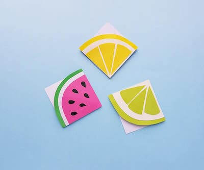 Fruit Origami Corner Bookmark by Big Family Blessings