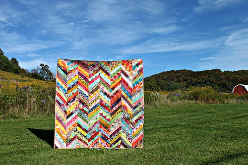 Herringbone Scrappy Quilt Pattern by Maureen Cracknell Handmade