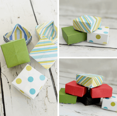 How To Make An Origami Box With Cover by Housewife Eclectic