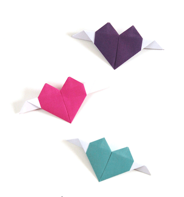 Cómo hacer un corazón de origami con alas de Gathering Beauty