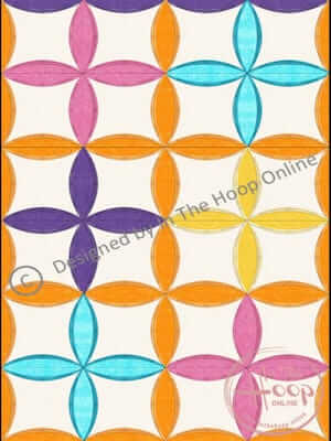 Faux Cathedral Window Quilt Pattern by In The Hoop Online