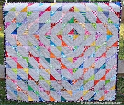 Modern Scrappy Baby Quilt Pattern by Andrea Johnson 427