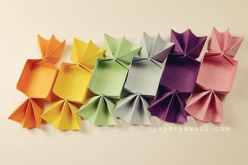 Tutorial de caja con forma de caramelo de origami por Cut Out + Keep