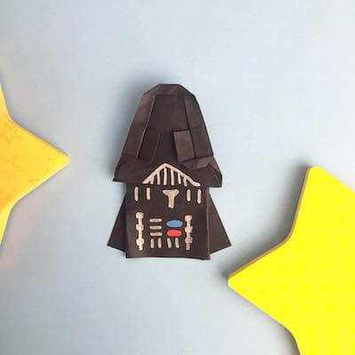 Marcapáginas de Origami Darth Vader de Origami Tree