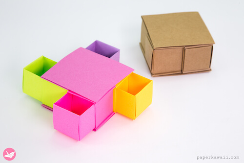 Origami Secret Drawer Box Tutorial by Paper Kawaii