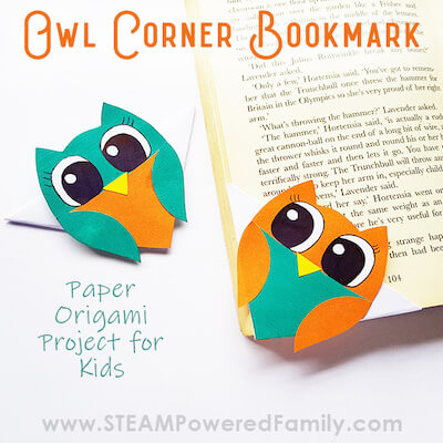Owl Corner Bookmark by STEAM Powered Family