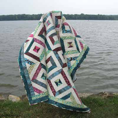 Petunia String Quilt Tutorial by Connie Kresin