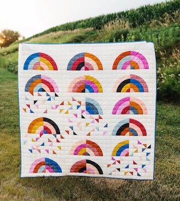Rainbow Falls Fat Quarter Quilt Pattern by Wren Collective Quilts