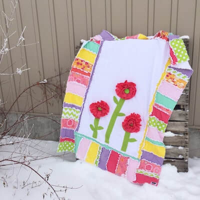 Ruffle Flower Rag Quilt Pattern by Rag Quilt Patterns