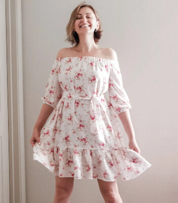 Daisy Mini Ruffled Shirred Dress Sewing Pattern by DressmakingAmore