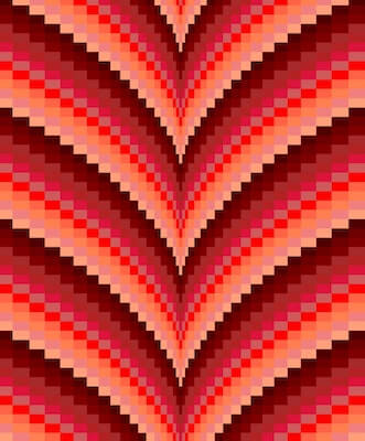 Autumn Points Bargello Quilt Pattern by Sticky Sugar Stitches