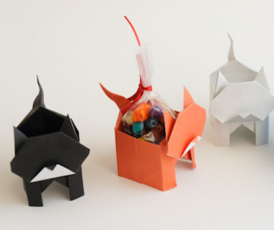 Cute Origami Cat Box by Origami Spirit
