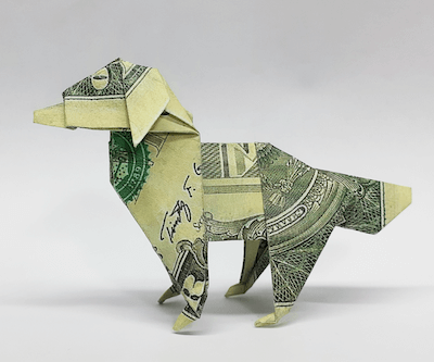 Dollar Money Origami Dog by Instructables