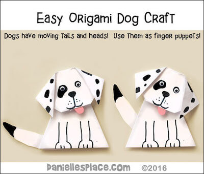 Easy Origami Dog Craft by Danielle's Place