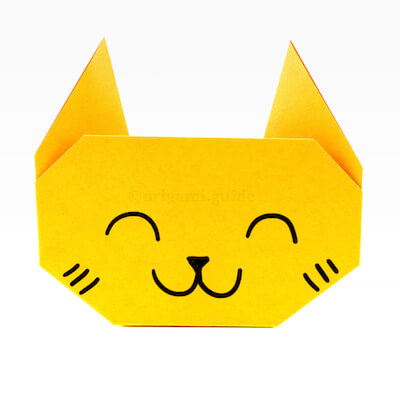 How To Make An Easy Origami Cat Face by Origami Guide