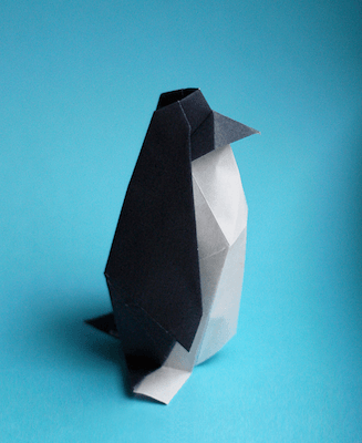 Cómo hacer un pingüino de origami por How About Orange