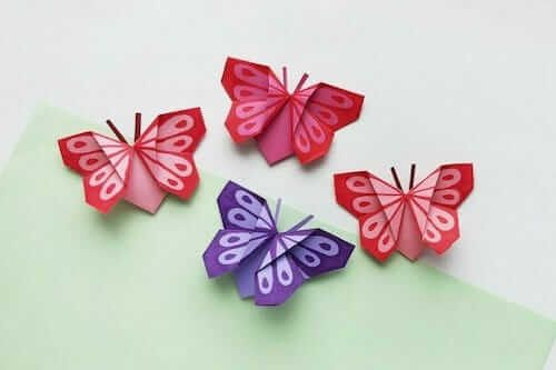 Cómo hacer una mariposa de origami por The Craftahollic Witch