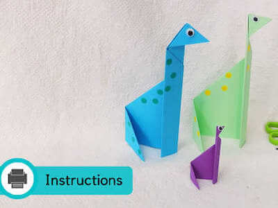 Origami Brachiosaurus by Twinkl