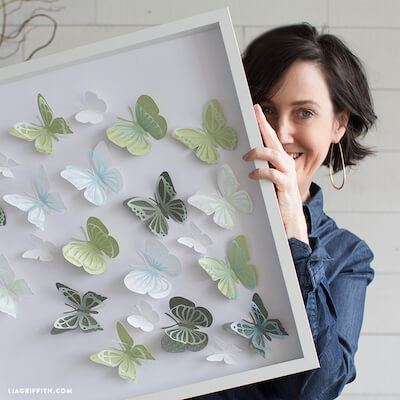 Papercut Butterfly Wall Art by Lia Griffith