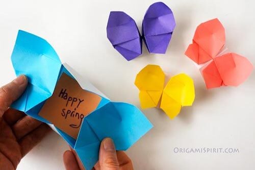 Rainbow Origami Butterflies by Origami Spirit