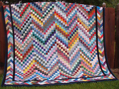 Patrón de edredón Scrappy Bargello de Quiltville