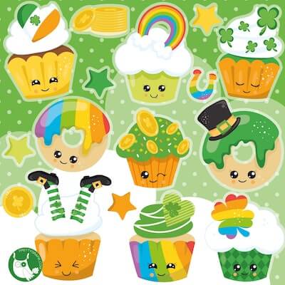St. Patrick's Day Cupcakes by Pretty Grafik Design
