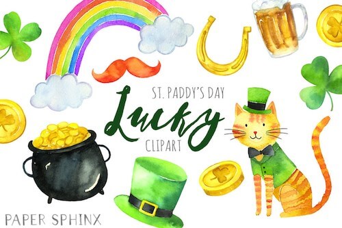 St. Patrick's Day Lucky Clip Art by Paper Sphinx