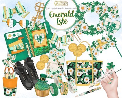 St. Patrick's Day Planner Clipart by Gaynor Carradice