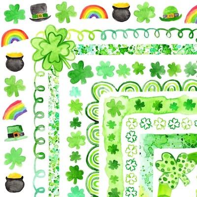 St. Patrick's Day Watercolor Clipart by Jax And Jake