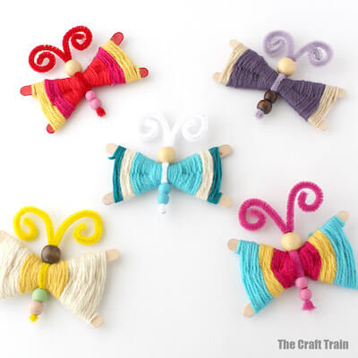 Yarn Butterfly Craft by The Craft Train