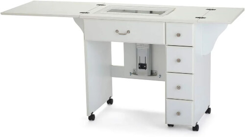 Arrow 901 Auntie Sewing, Cutting, Quilting, and Crafting Portable Sewing Table with Wheels and Airlift
