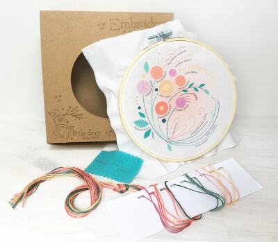 Beginners Embroidery Kit from littledear