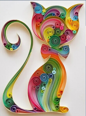 Plantilla de Quilling de Gato por PaperliciousBG