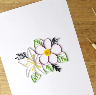 Floral Digital Quilling Template by Katy Sue Designs