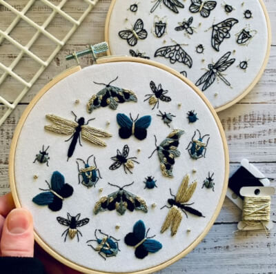 Insect DIY Embroidery Kit with Pattern from RoseStitchArt