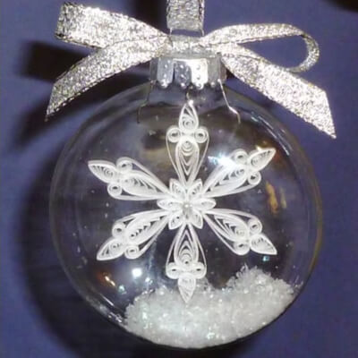 Quilled Snowflake Inside Glass Ornament Pattern by TheArtofQuilling
