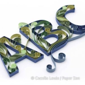 Patrón de letras mayúsculas Quilling de PaperZenShop