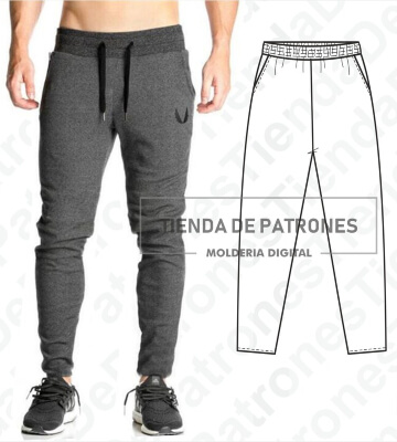 Skinny Jogging Pants for Men Pattern by TiendaDePatrones