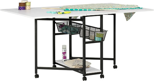 Studio Designs Sew Ready Mobile Fabric Cutting Table with Storage Drawers