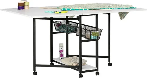 Studio Designs Sew Ready Mobile Fabric Cutting Table with Storage Drawers