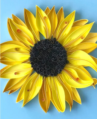 Plantilla Quilling de girasol de TambellaArts