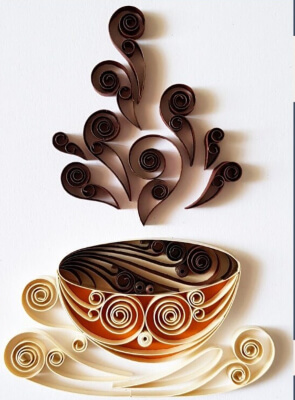 Template for Quilling Coffee by PaperliciousBG