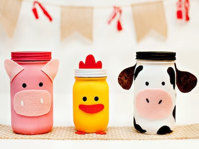 Farm Animal Mason Jars by Hostess With The Mostess