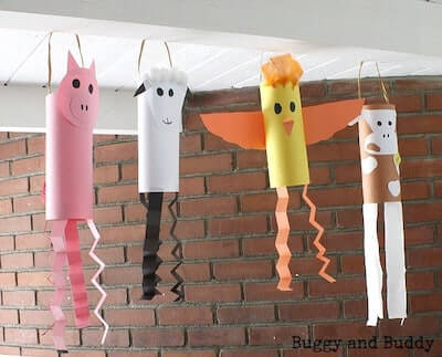 Farm Animal Windsock Craft by Buggy And Buddy