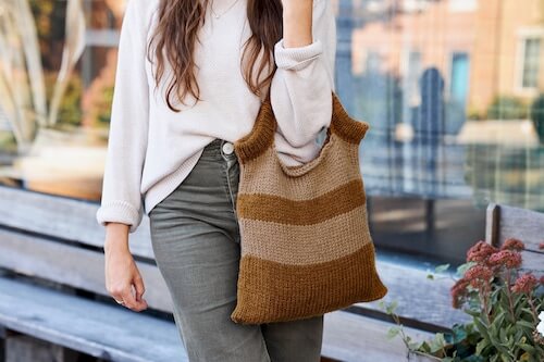 Folio Tote Bag Knitting Pattern by Two Of Wands Shop