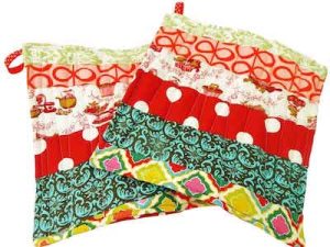 How To Make A Fabric Scrap Potholder by My Frugal Home