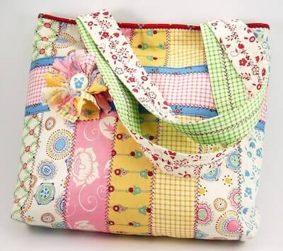 Jelly Roll Tote Bag Sewing Pattern by Sunday Girl Designs