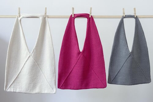 Linien Tote Bag Knitting Pattern by Annie Baker